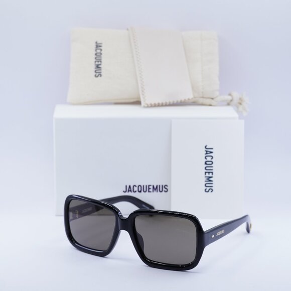 Jacquemus CABANA JAC/86 C1 Square Sunglasses - Shiny Black\\Grey main image 10